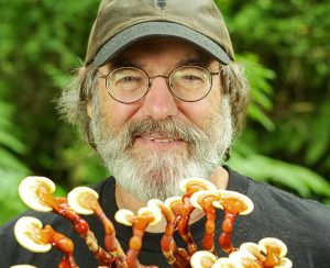 Paul Stamets with reishi mushrooms