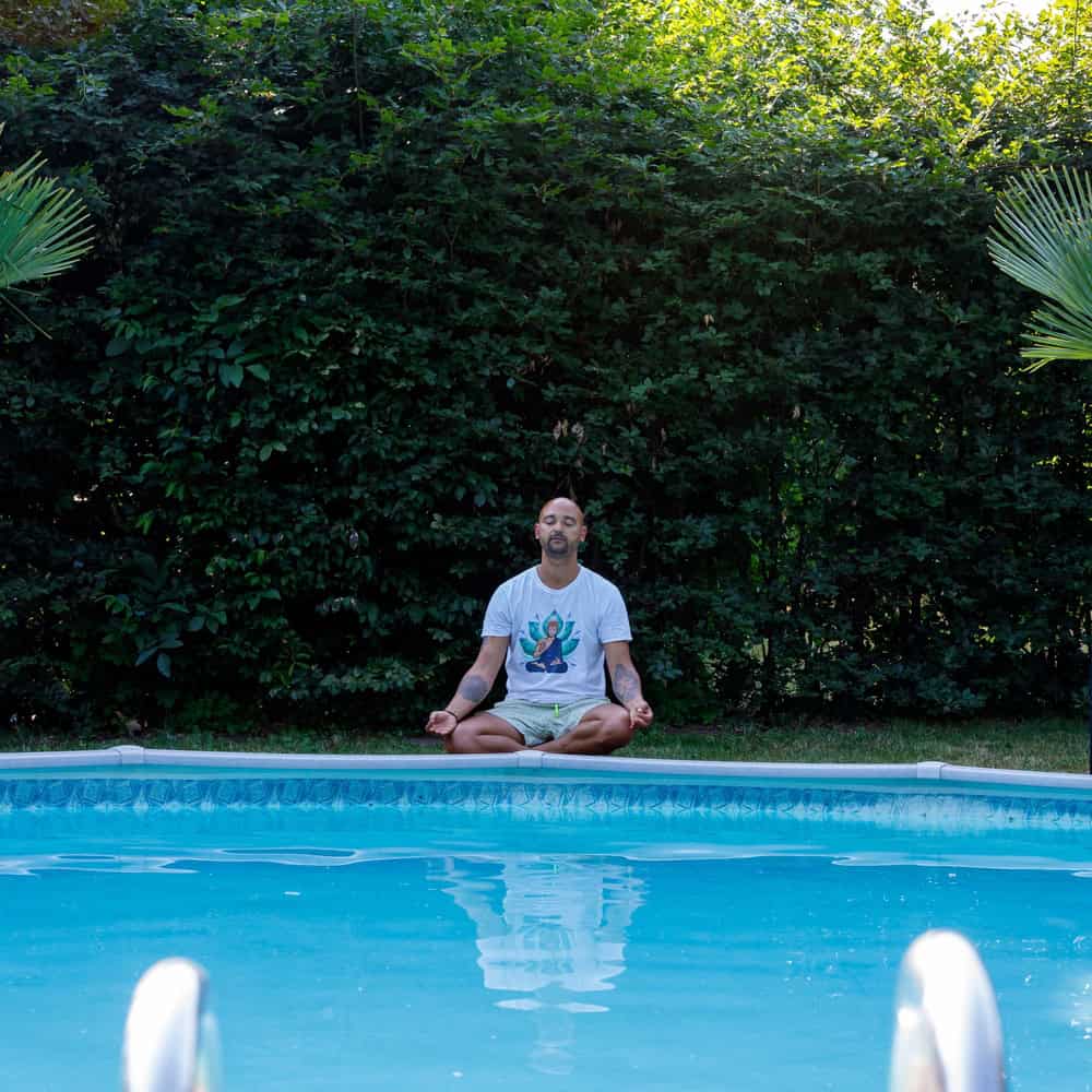 Meditation by the pool