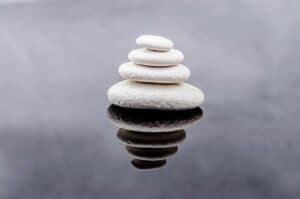 stacked rocks on water